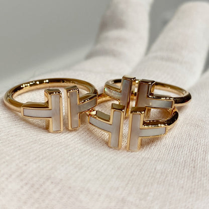 [Dawnora Jewelry] WIRE MOP RING PINK GOLD