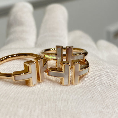 [Dawnora Jewelry] WIRE MOP RING PINK GOLD