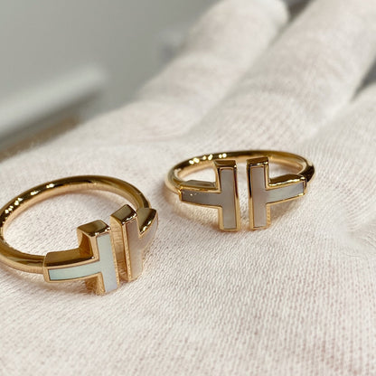 [Dawnora Jewelry] WIRE MOP RING PINK GOLD