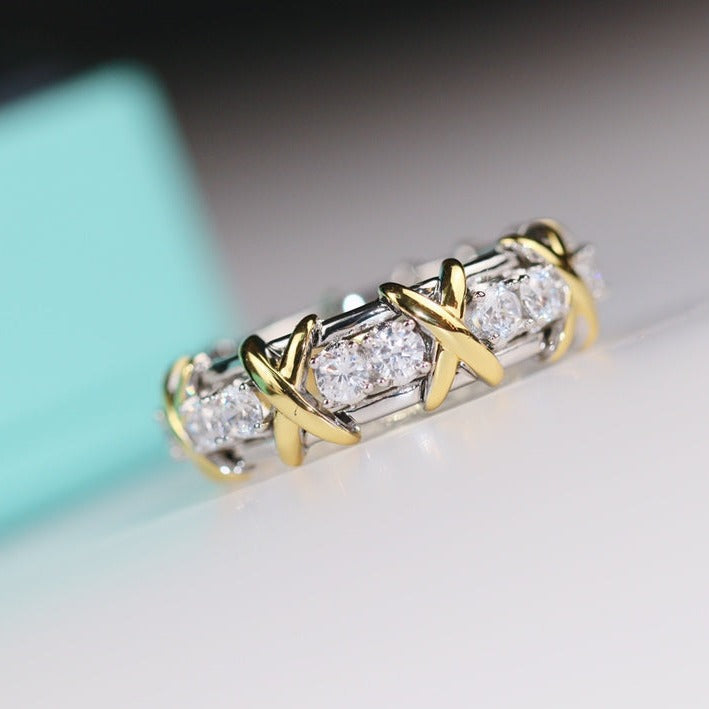 [Dawnora Jewelry]SIXTEEN STONE RING GOLD