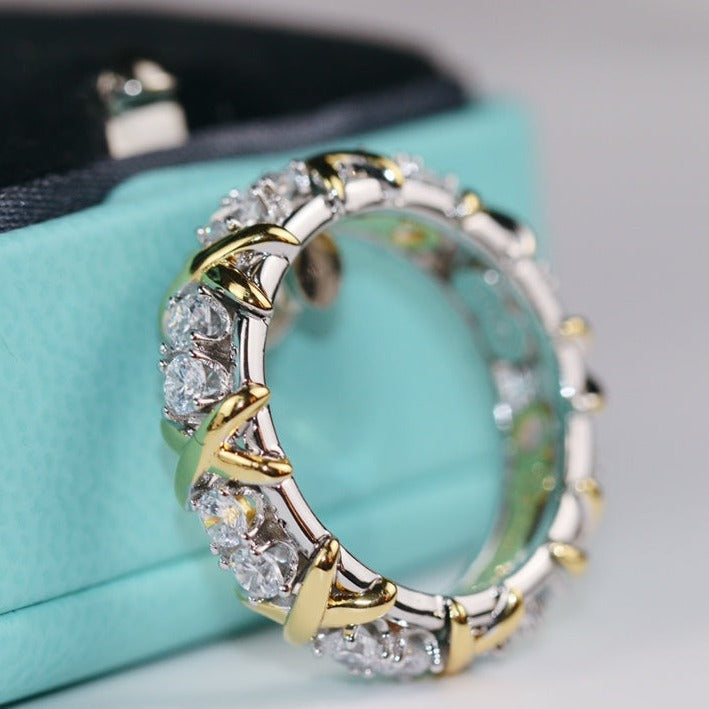[Dawnora Jewelry]SIXTEEN STONE RING GOLD