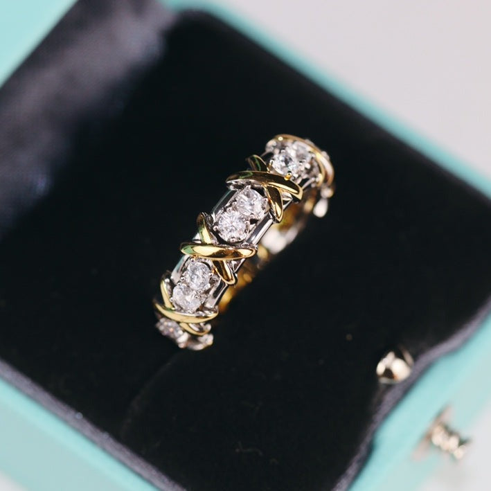 [Dawnora Jewelry]SIXTEEN STONE RING GOLD
