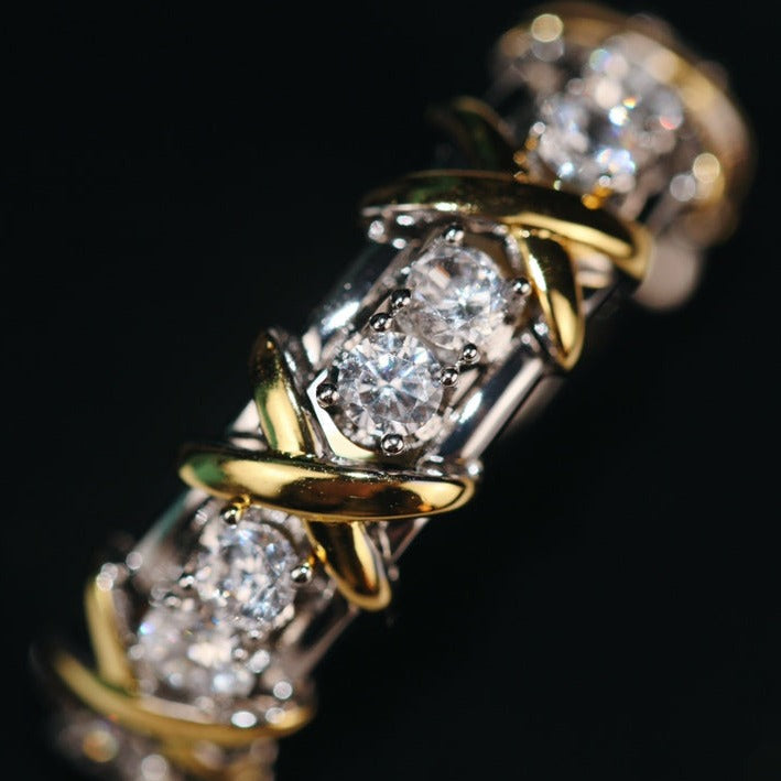 [Dawnora Jewelry]SIXTEEN STONE RING GOLD