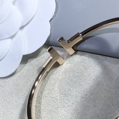[Dawnora Jewelry]T BRACELET PINK GOLD 1.8MM DIAMOND