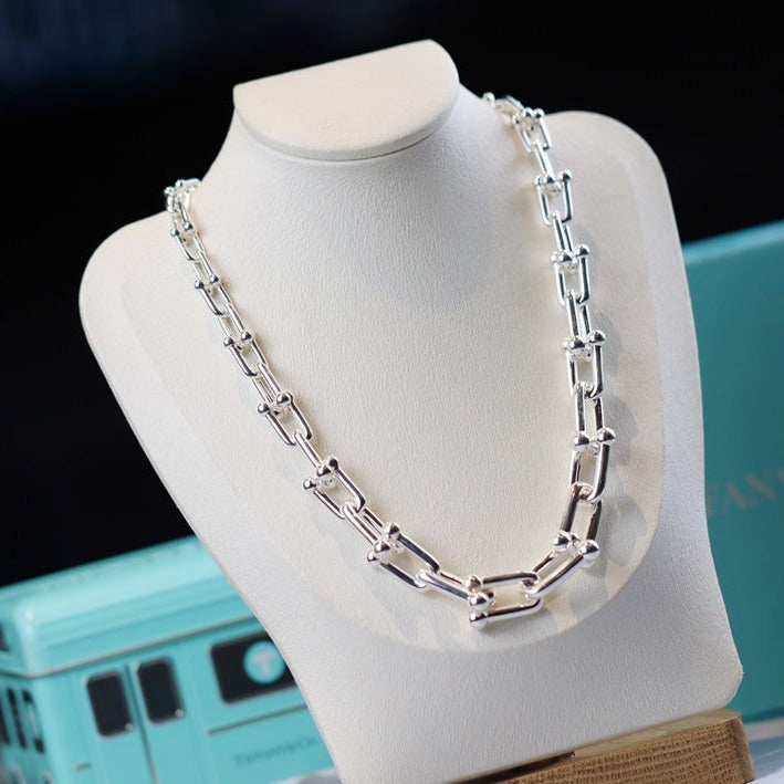 [Dawnora Jewelry]HARDWEAR LINK SILVER NECKLACE