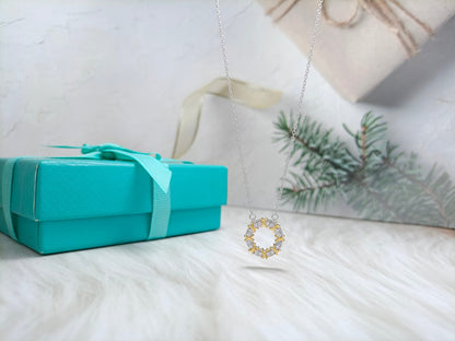 [Dawnora Jewelry]SIXTEEN STONE NECKLACE GOLD