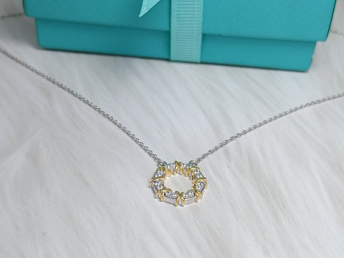 [Dawnora Jewelry]SIXTEEN STONE NECKLACE GOLD
