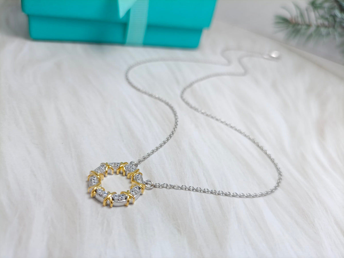 [Dawnora Jewelry]SIXTEEN STONE NECKLACE GOLD