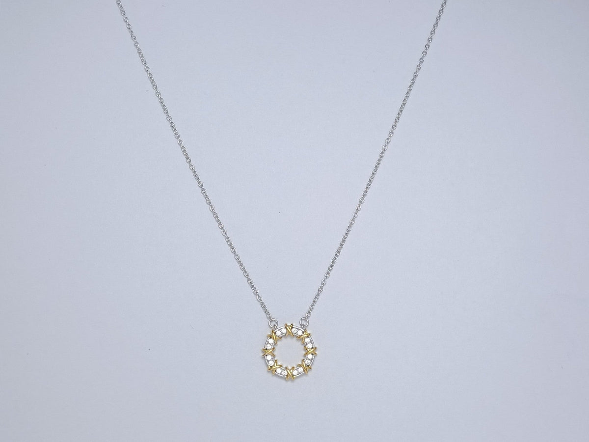 [Dawnora Jewelry]SIXTEEN STONE NECKLACE GOLD