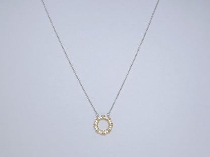 [Dawnora Jewelry]SIXTEEN STONE NECKLACE GOLD