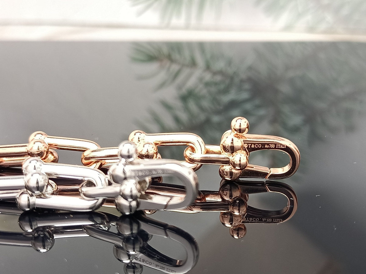 [Dawnora Jewelry]HARDWEAR BRACELET PINK GOLD AND SILVER DIAMOND