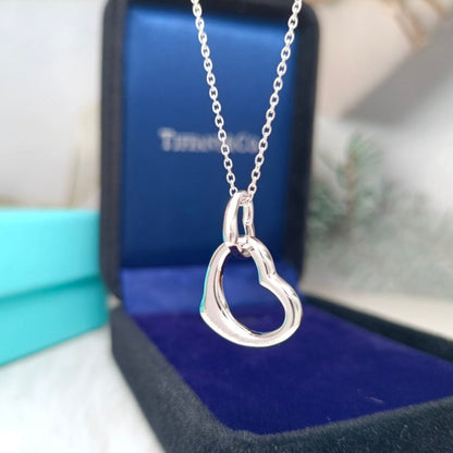 [Dawnora Jewelry]DOUBLE HEART SILVER NECKLACE