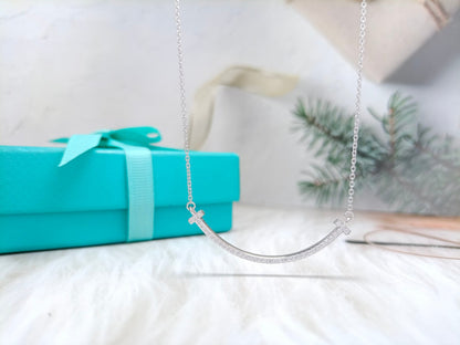 [Dawnora Jewelry]BIG SMILE PEDANT DIAMOND NECKLACE