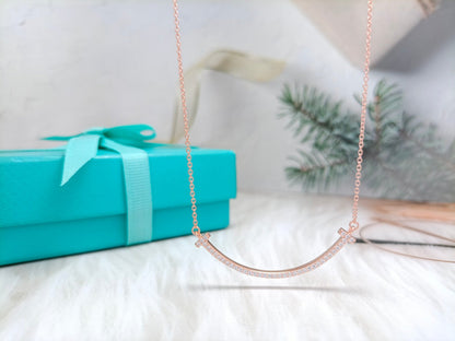 [Dawnora Jewelry]BIG SMILE PEDANT DIAMOND NECKLACE