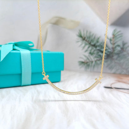 [Dawnora Jewelry]BIG SMILE PEDANT DIAMOND NECKLACE