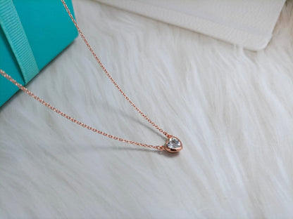[Dawnora Jewelry]HEART BIG DIAMOND NECKLACE