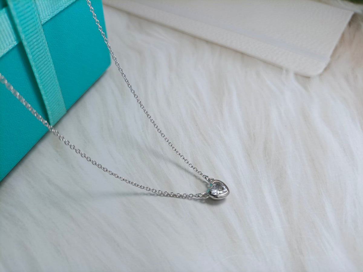 [Dawnora Jewelry]HEART BIG DIAMOND NECKLACE
