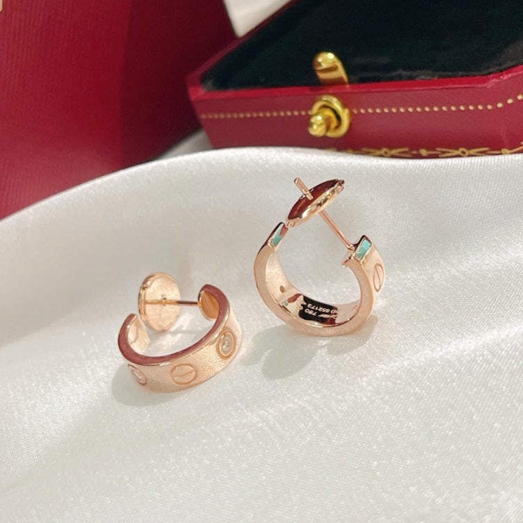 [Dawnora Jewelry]LOVE EARRINGS 5.7MM 2 DIAMONDS