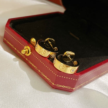[Dawnora Jewelry]LOVE EARRINGS 5.7MM 2 DIAMONDS