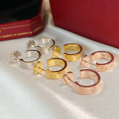 [Dawnora Jewelry]LOVE EARRINGS 5.7MM 2 DIAMONDS
