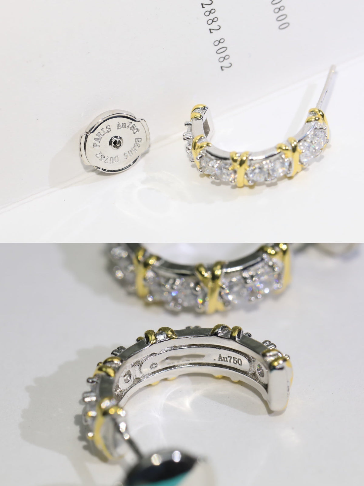 [Dawnora Jewelry]TWENTY STONE HOOP GOLD EARRINGS
