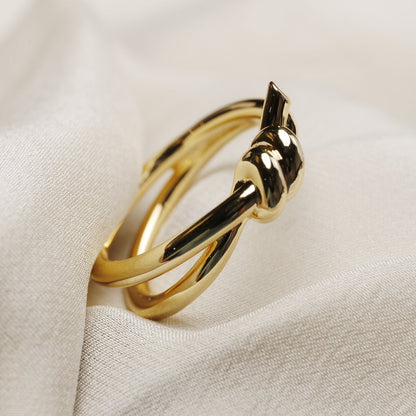 [Dawnora Jewelry]KNOT RING GOLD