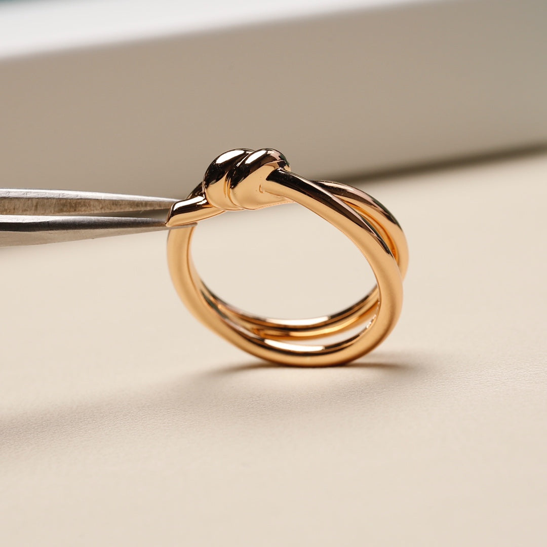 [Dawnora Jewelry]KNOT RING PINK GOLD