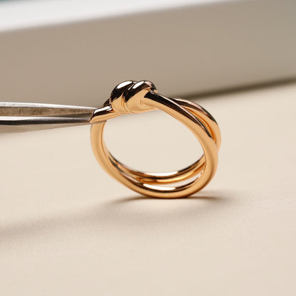 [Dawnora Jewelry]KNOT RING PINK GOLD