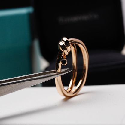 [Dawnora Jewelry]KNOT RING PINK GOLD