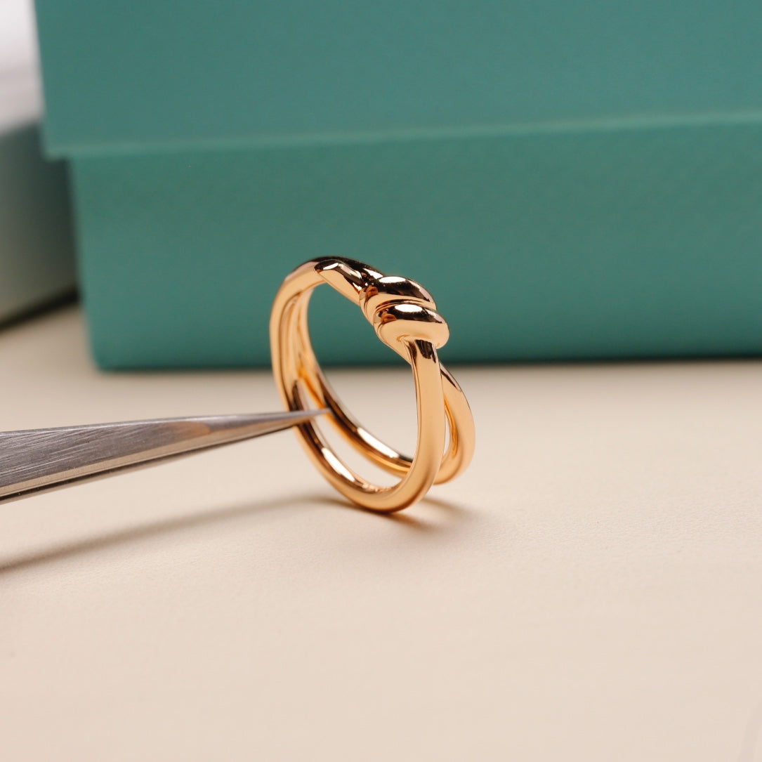 [Dawnora Jewelry]KNOT RING PINK GOLD