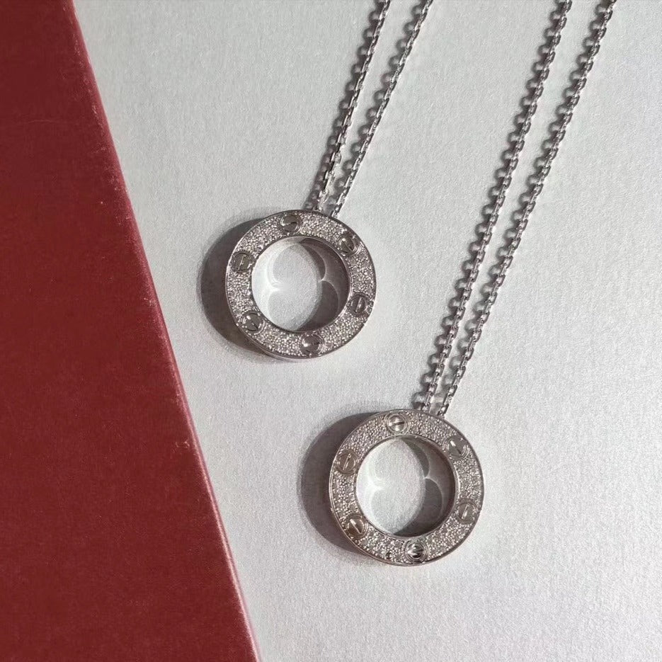 [Dawnora Jewelry]LOVE NECKLACE ADJUSTABLE SILVER