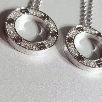 [Dawnora Jewelry]LOVE NECKLACE ADJUSTABLE SILVER