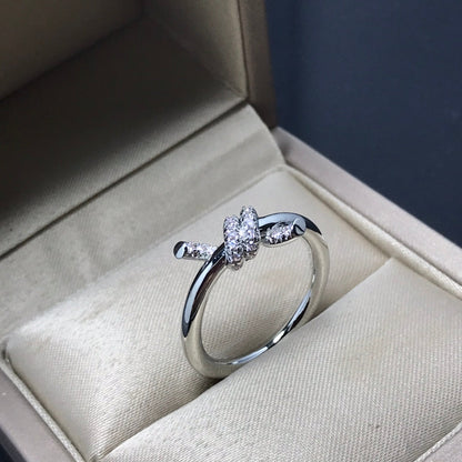 [Dawnora Jewelry]KNOT RING 1.2MM DIAMOND