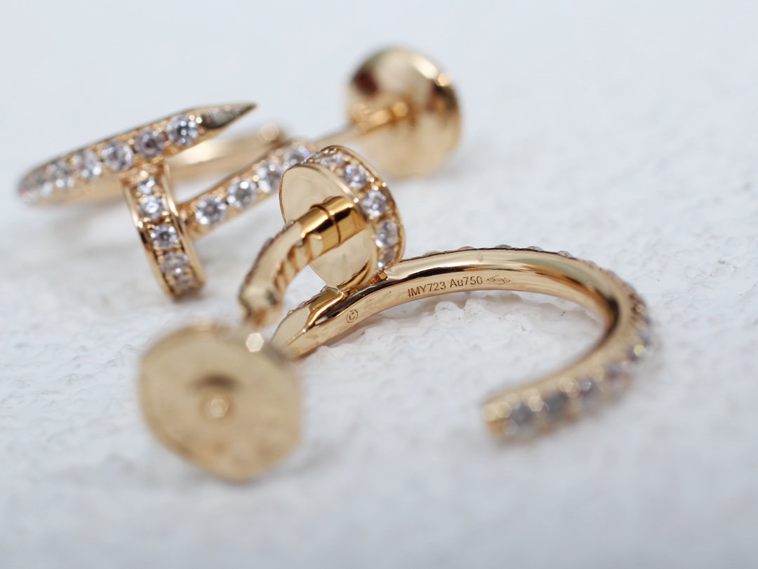[Dawnora Jewelry]JUSTE EARRINGS 12.75MM PINK GOLD DIAMOND