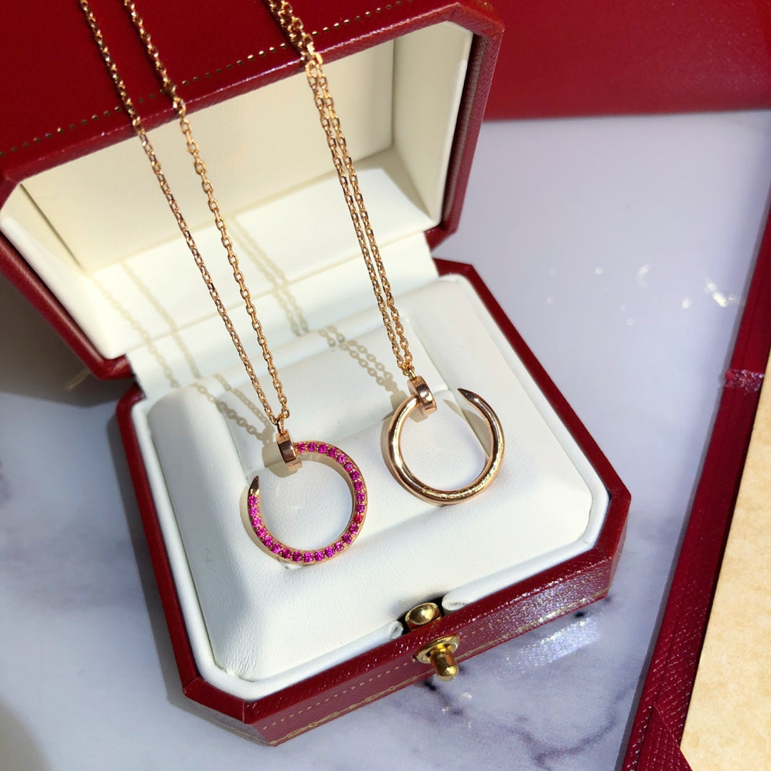 [Dawnora Jewelry]JUSTE NECKLACE RED FULL DIAMONDS