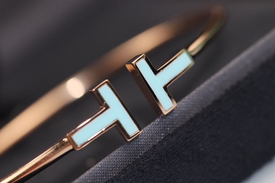 [Dawnora Jewelry]T BRACELET 1.8MM TURQUOISE PINK GOLD