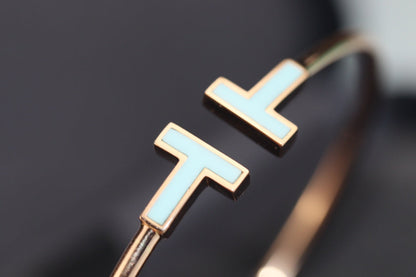 [Dawnora Jewelry]T BRACELET 1.8MM TURQUOISE PINK GOLD