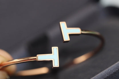 [Dawnora Jewelry]T BRACELET 1.8MM TURQUOISE PINK GOLD