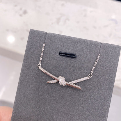 [Dawnora Jewelry]KNOT NECKLACE DIAMONDS