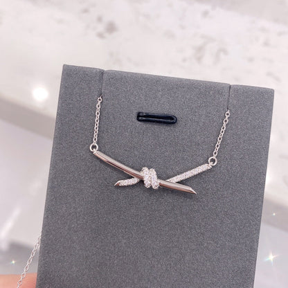 [Dawnora Jewelry]KNOT NECKLACE DIAMONDS