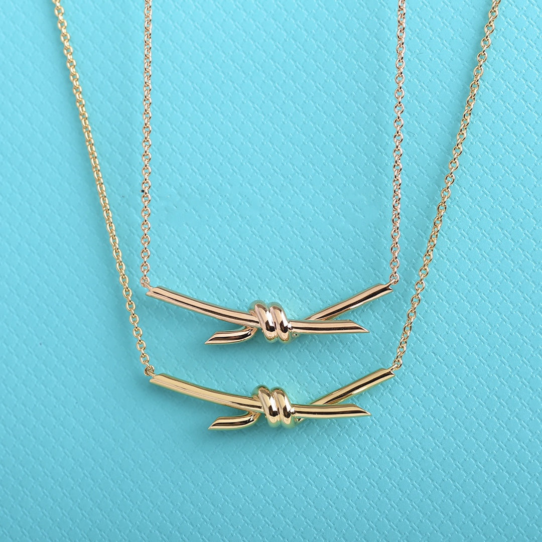 [Dawnora Jewelry]KNOT NECKLACE GOLD