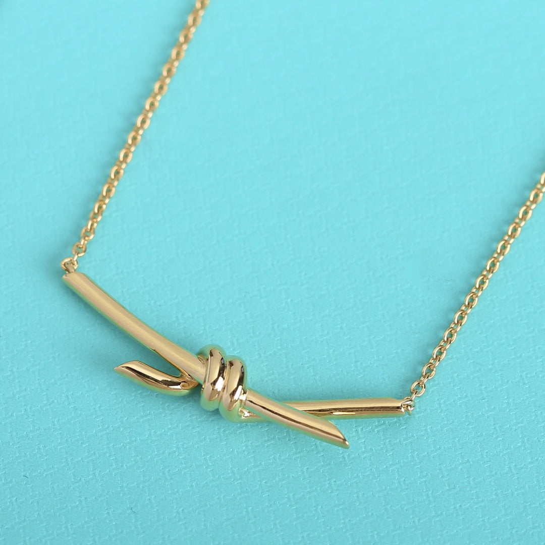 [Dawnora Jewelry]KNOT NECKLACE GOLD