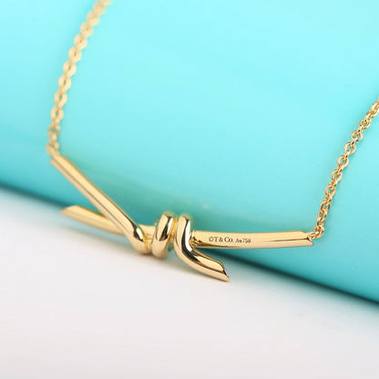 [Dawnora Jewelry]KNOT NECKLACE GOLD