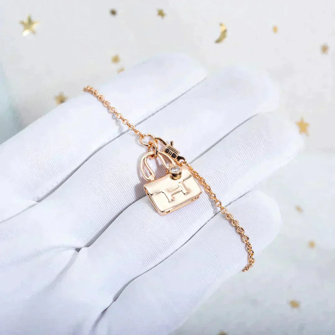 [Dawnora Jewelry]AMULETTE PEDANT ROSE GOLD NECKLACE