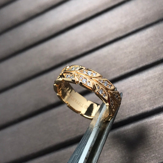 [Dawnora Jewelry]OLIVE LEAF RING DIAMONDS