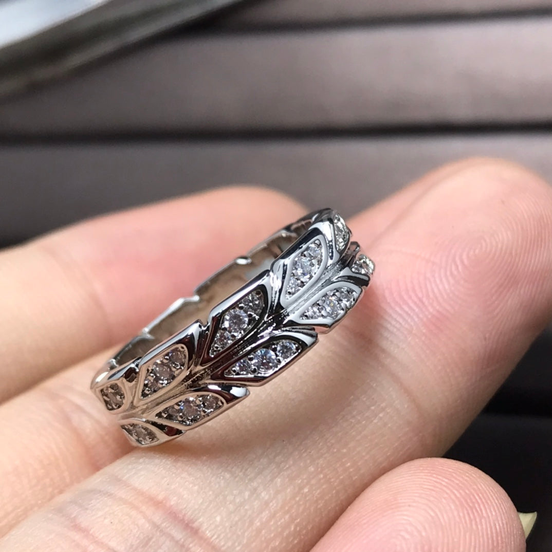 [Dawnora Jewelry]OLIVE LEAF RING DIAMONDS