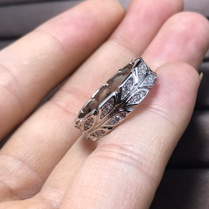 [Dawnora Jewelry]OLIVE LEAF RING DIAMONDS