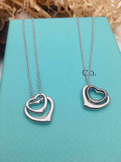 [Dawnora Jewelry]OPEN HEART SILVER NECKLACE