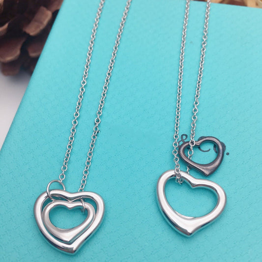 [Dawnora Jewelry]OPEN HEART SILVER NECKLACE