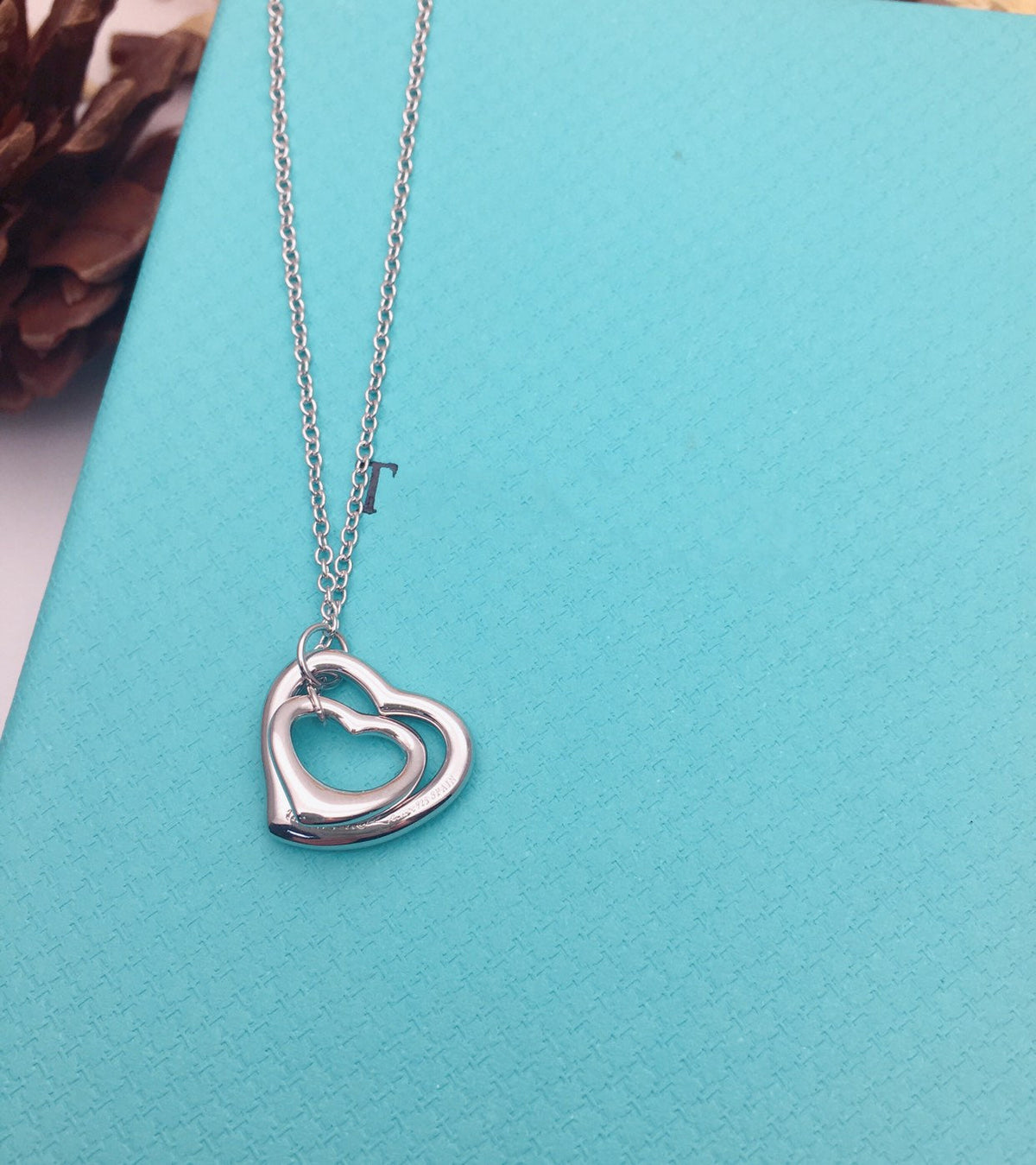 [Dawnora Jewelry]OPEN HEART SILVER NECKLACE